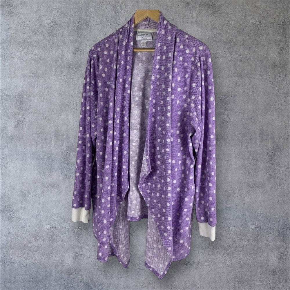 Carole Hochman Heavenly Soft Sleepwear Size XL Cardigan Lounge Pockets Open